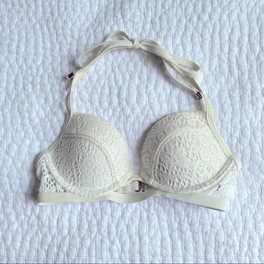 Abercrombie & Fitch Push-Up Crochet Swim Top